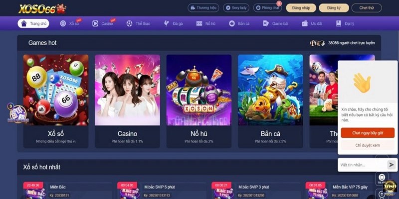 Nhà cái Xoso66 hoạt động cá cược trực tuyến quen thuộc đối với mọi người chơi.